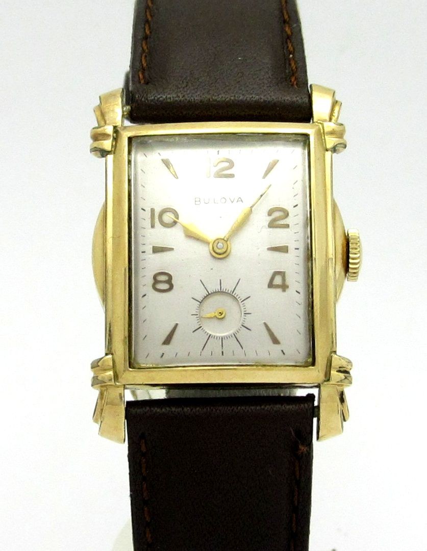 ブローバー(BULOVA) 1950s アールデコ調レクタンギュラー 手巻機械式