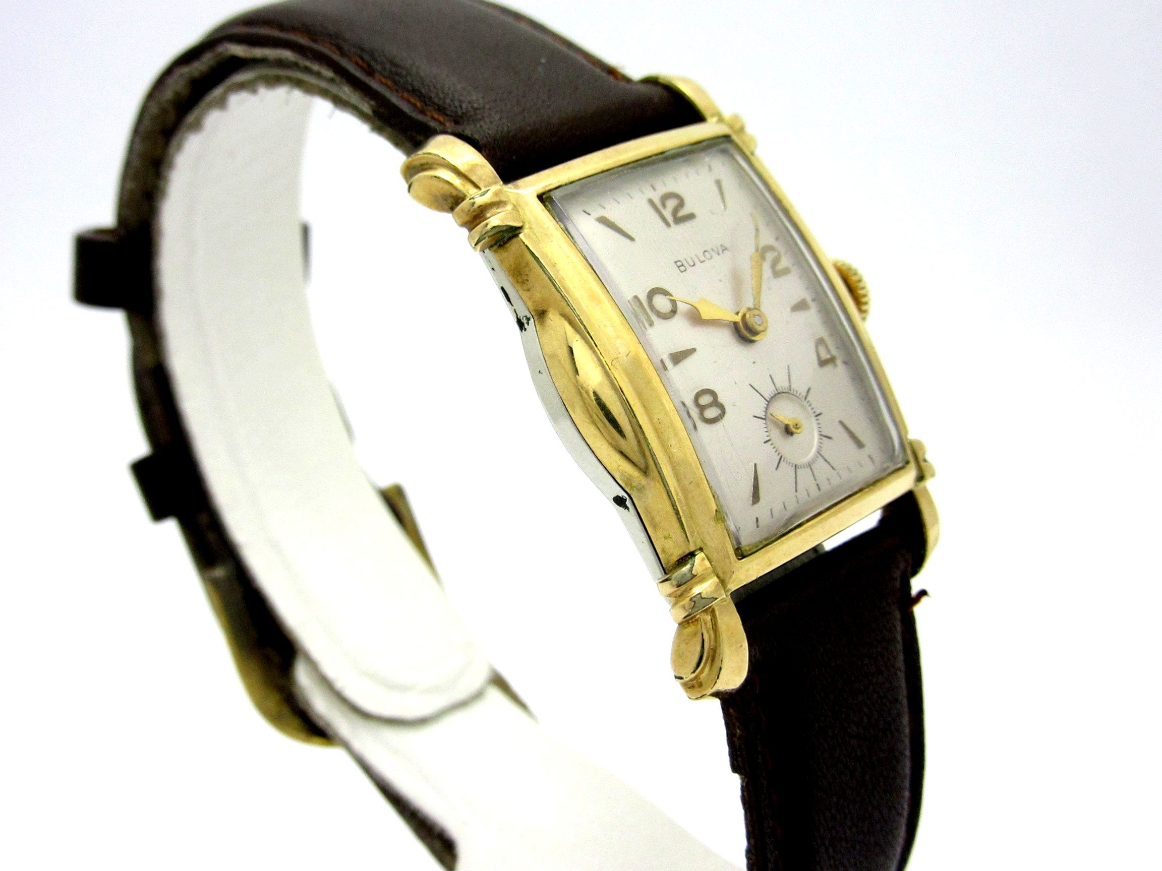 ブローバー(BULOVA) 1950s アールデコ調レクタンギュラー 手巻機械式