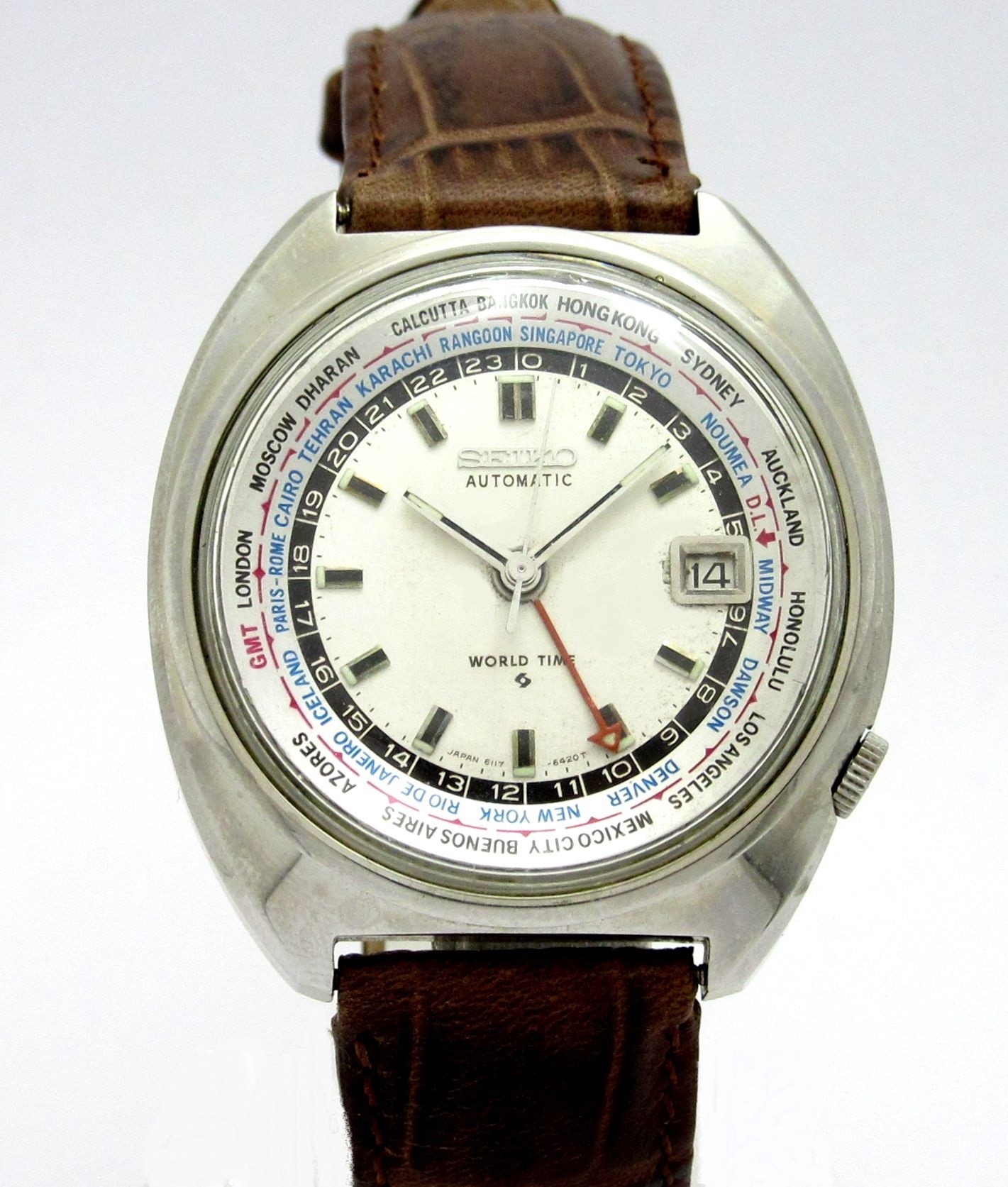 セイコー 1970s ”ワールドタイマー サードモデル” Ref-6117-6400 自動巻機械式ムーブ|ロレックス・アンティーク腕時計 中古