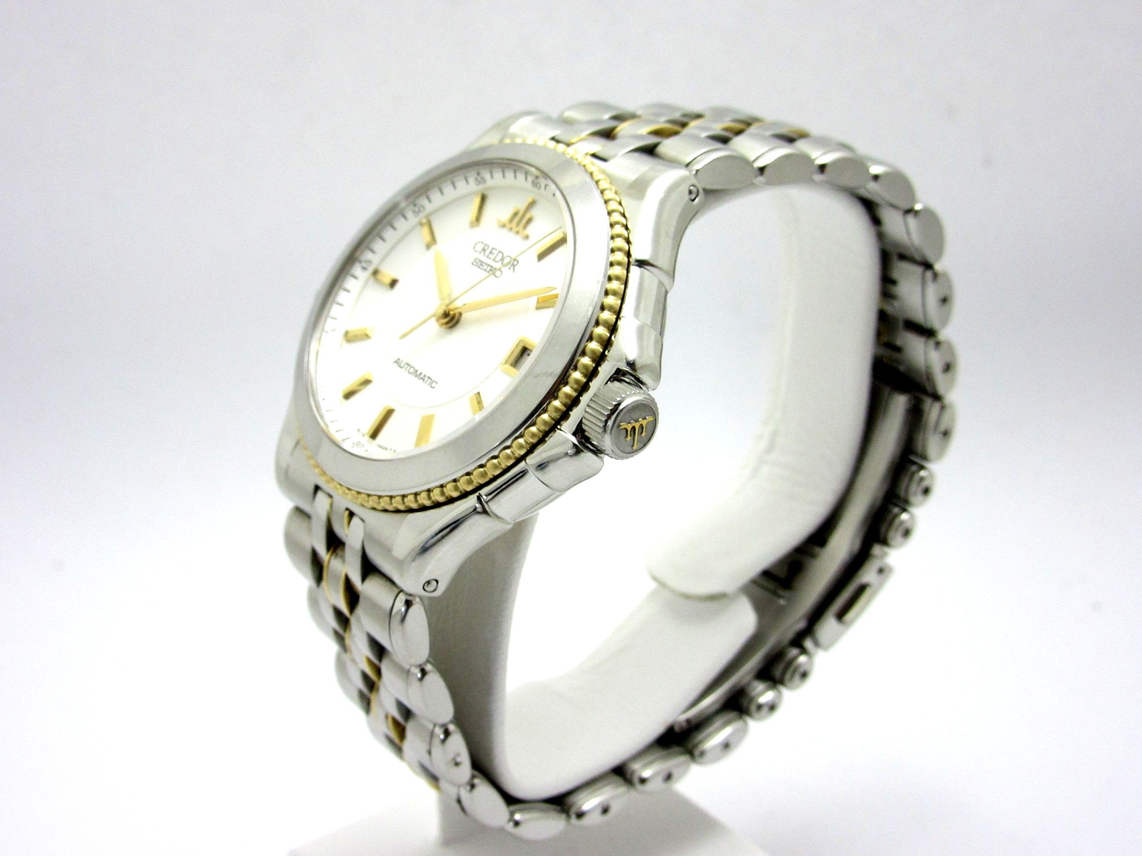 SEIKO セイコー メンズ腕時計 クレドール パシフィーク 8L75-0A50 SS ホワイト(白)文字盤 自動巻き 仕上げ済
