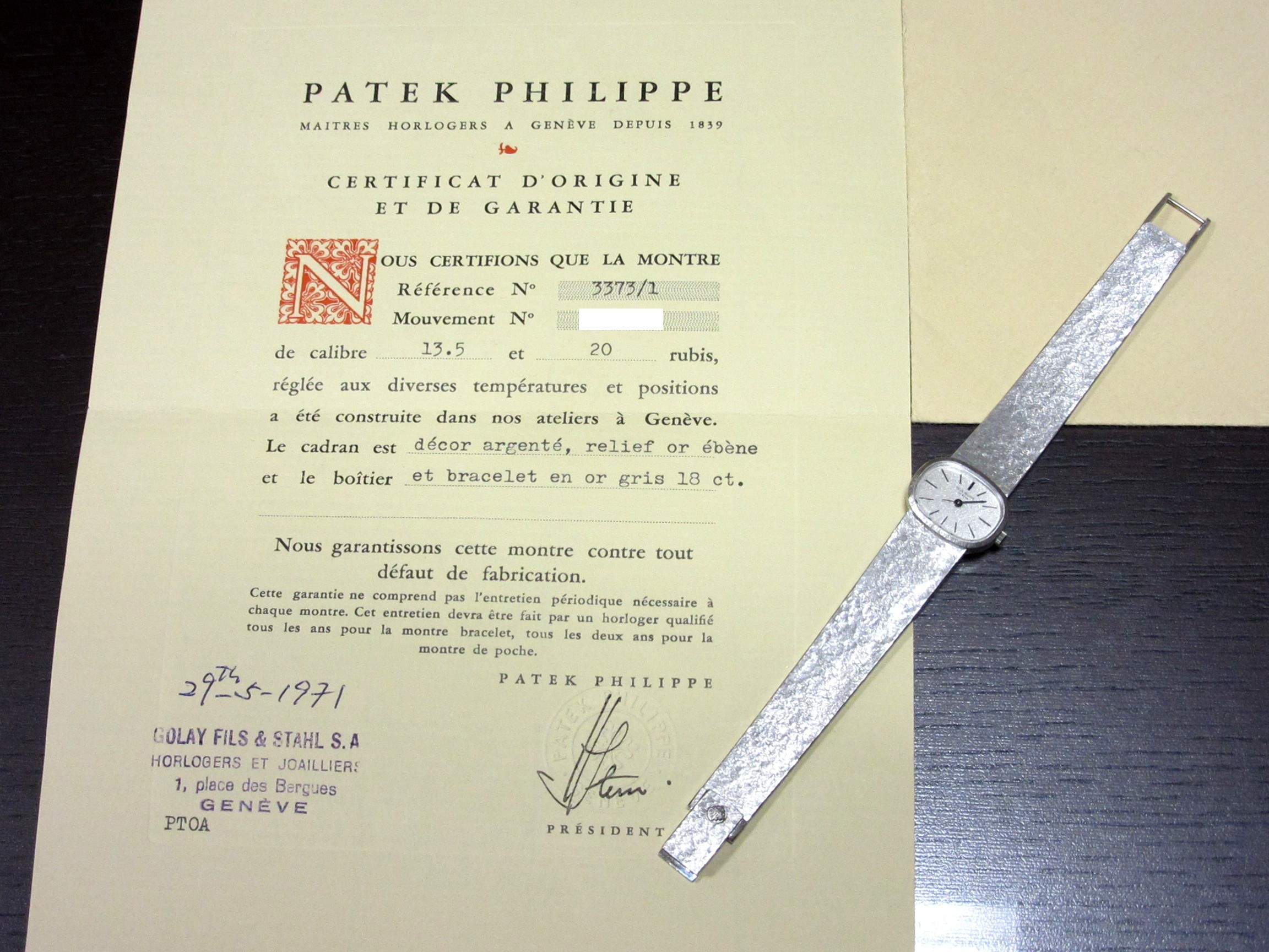 パテックフィリップ PATEK PHILIPPE ゴールデン エリプス/手巻機械式ムーブCal13.5 K18WG無垢(64.4g