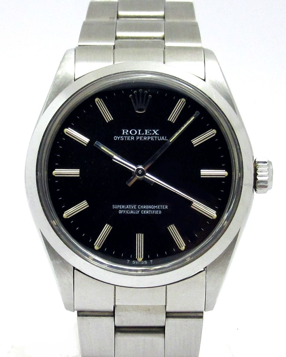 ROLEX オイスターパーペチュアル ブラックユニークダイヤル T