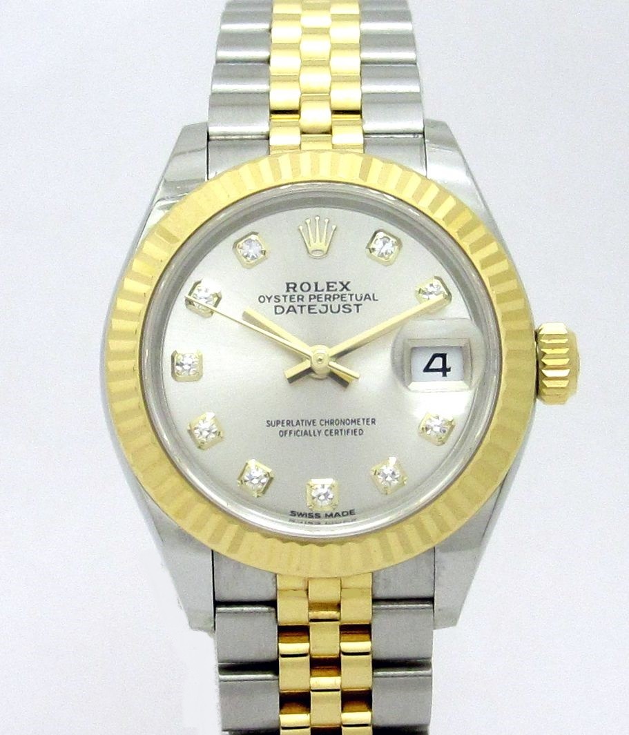 ロレックス ROLEX ”デイトジャスト28 レディ Ref.279173G 純正10P ...