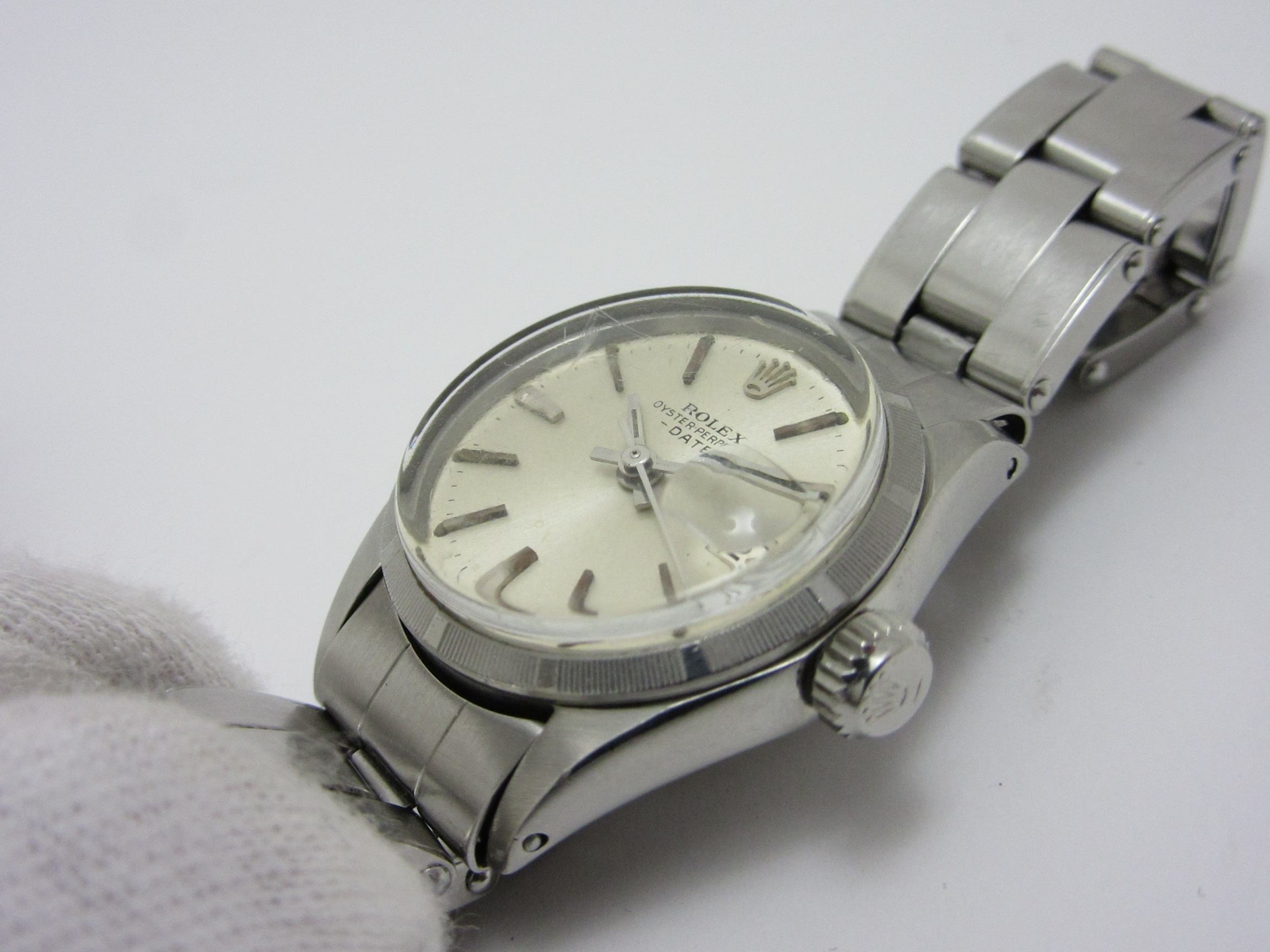 ロレックス ROLEX Ref.6519 オイスターパーペチュアルデイト シルバー文字盤 レディースウォッチ Sir-1842※※※(1968