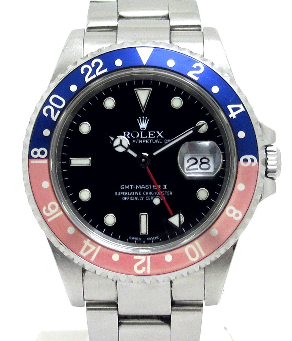 rolex GMT master 2 16710 純正　ベゼル　赤青　ペプシ