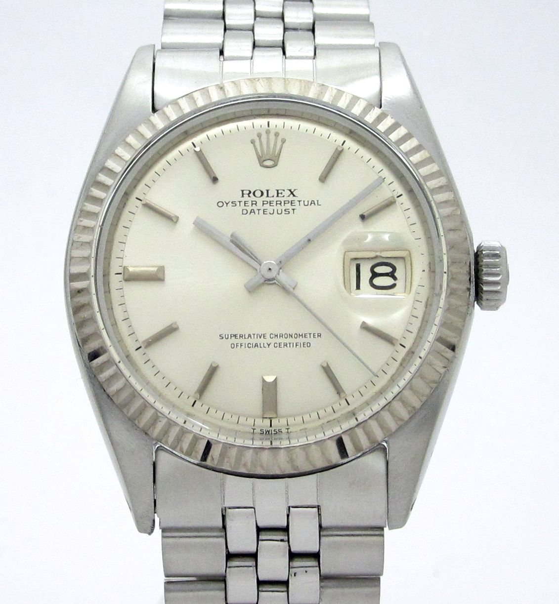 ロレックス ROLEX ”デイトジャスト Ref-1601 タグ・保証書付” 段