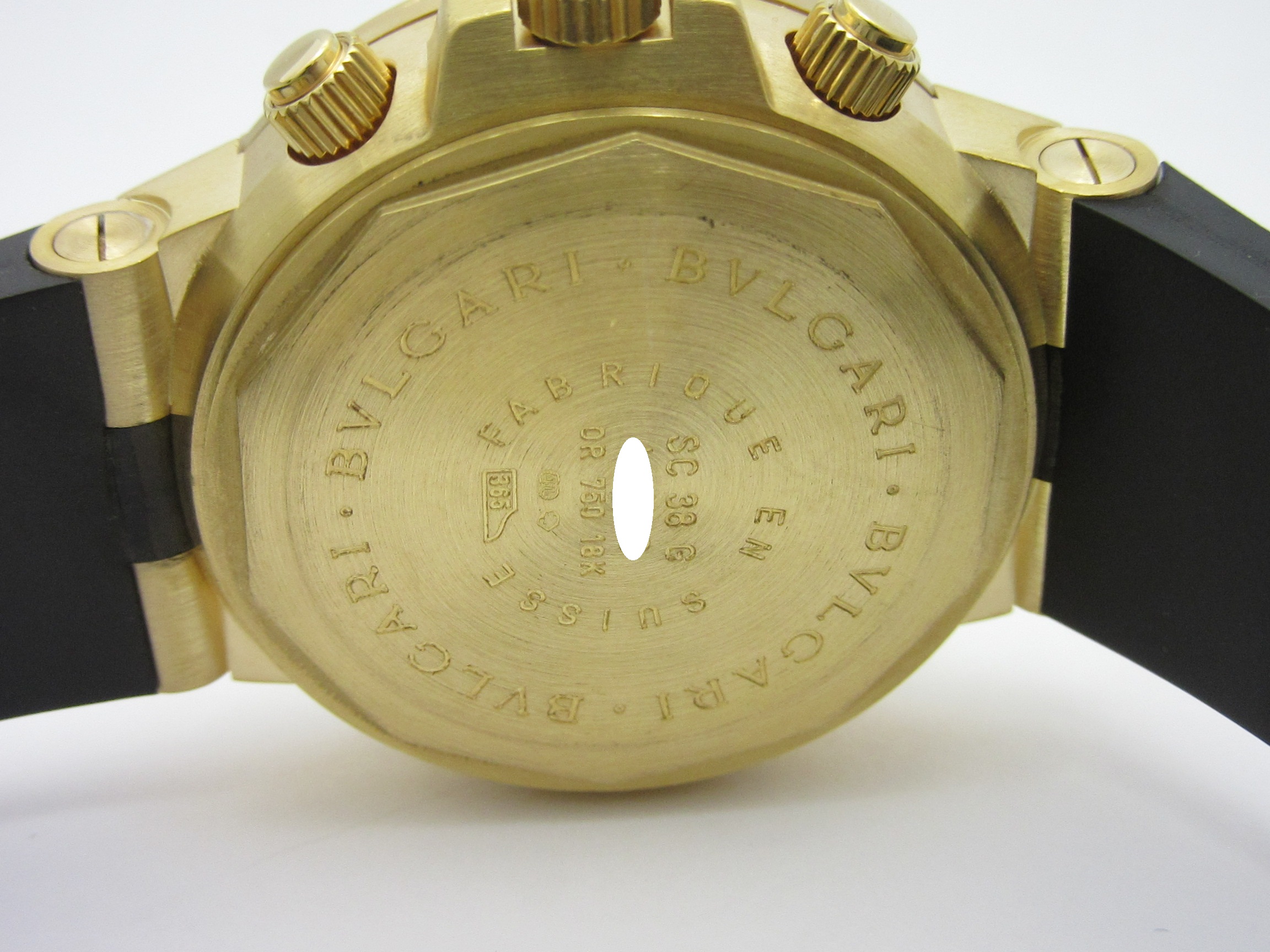 ブルガリ BVLGARI ”K18YG無垢 ディアゴノ スクーバ SC38G” 自動
