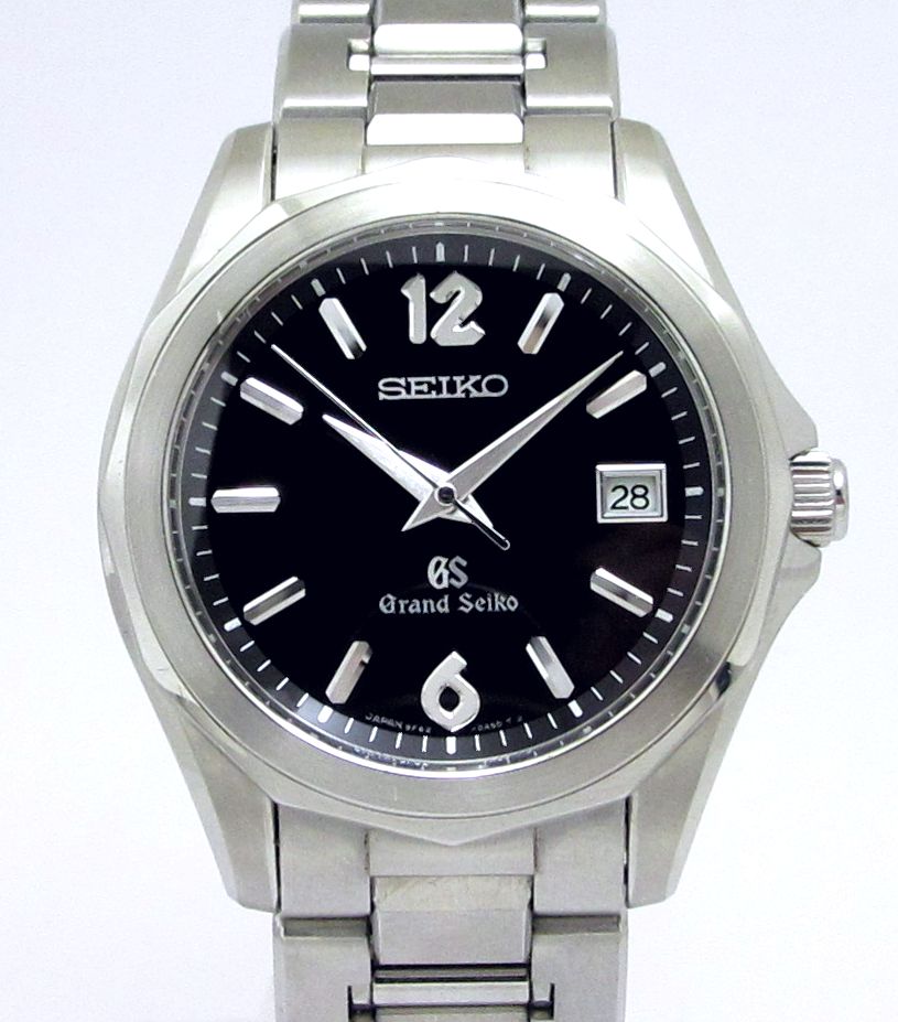 電池交換済 SEIKO セイコー グランドセイコー GS 9F62-0AG0 SBGX083 デイト 黒 ブラック SS ステンレス メンズ クォーツ 【6ヶ月保証】【腕時計】