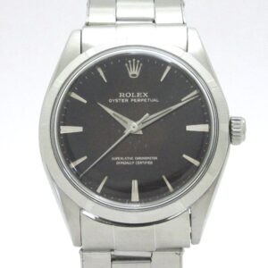 ROLEX　ロレックス　　　”ミラーダイヤル　トロピカル”　　エンジンターンドベゼル オイスターパーペチュアル Ref.1003　　Sir-141※※※※（1966年製）　　　自動巻機械式ムーブCal-1570 　　　　　オリジナルオイスターリベットブレスレット