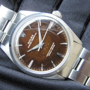 ROLEX　ロレックス　　　”ミラーダイヤル　トロピカル”　　エンジンターンドベゼル オイスターパーペチュアル Ref.1003　　Sir-141※※※※（1966年製）　　　自動巻機械式ムーブCal-1570 　　　　　オリジナルオイスターリベットブレスレット