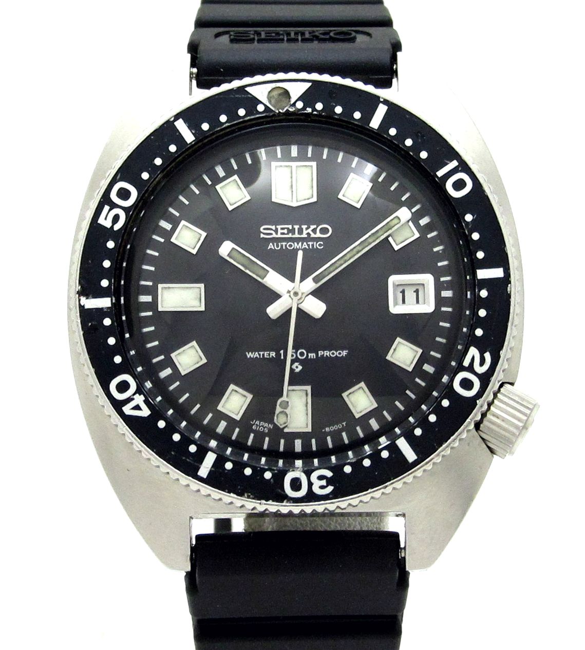 SEIKO ダイバー2nd前期　6105-8000    稼動品文字盤の色ブラック系