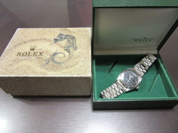 ロレックス ROLEX　　　”PT950無垢　デイデイト　Ref-1802/6”　　　Sir-349※※※※（1973年製）　フルオリジナル品　　　PT950無垢スイスメイド　プレジデントブレスレット